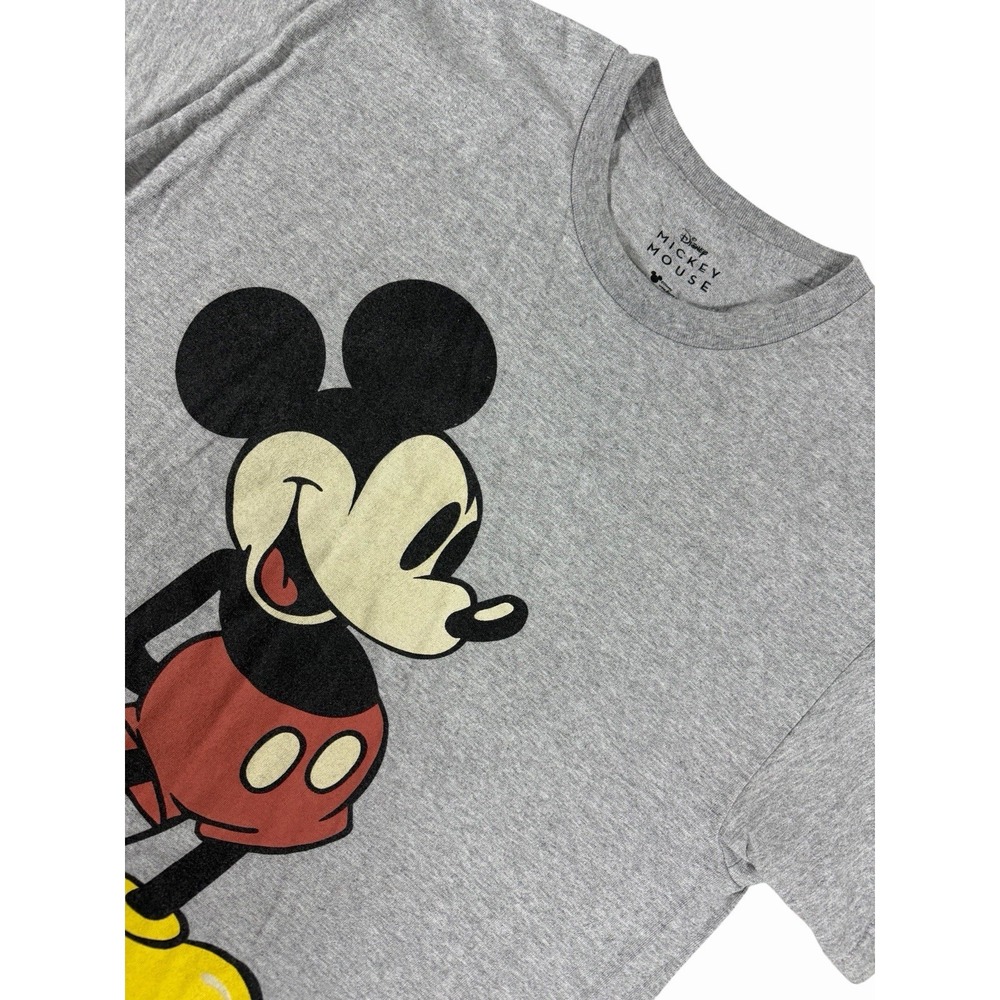 Disneyland Mickey Mouse‎ Graphic T Shirt Mens Large Gray Classic Cartoon Tee